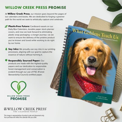 2027 Willow Creek What Goldens Teach Us 6.5" x 8.5" Weekly & Monthly Desk Calendar (64467)