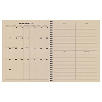 2027 TF Publishing Weatherwood Wool 9 x 11  Weekly & Monthly Standard Planner, Paperboard Cover, Multicolored (27-9704)
