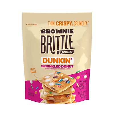 Brownie Brittle Dunkin Sprinkled Donut Brownie Snack, 2.25 oz., 8 Packs/Carton (440002310)