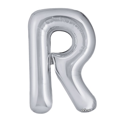Party City (Air-Filled) 16 R Foil Balloon, Silver, 2/Pack (AM60050280-18)
