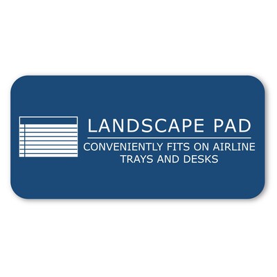 Roaring Spring WIDE Landscape Format Writing Pad, College Ruled, 11 x 9 1/2, White, 40 Sheets