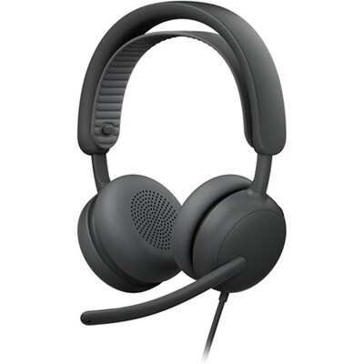 Logitech Zone Wired 2 USB-C Stereo Computer Headset, MT Certified, Black (981-001608)