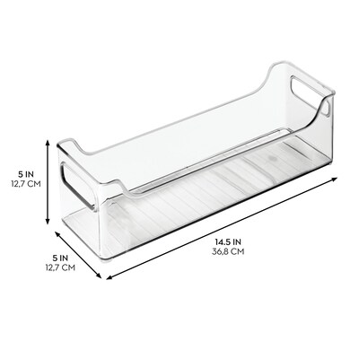 iDESIGN Medium Stackable Plastic Storage Bin, Clear (73430)