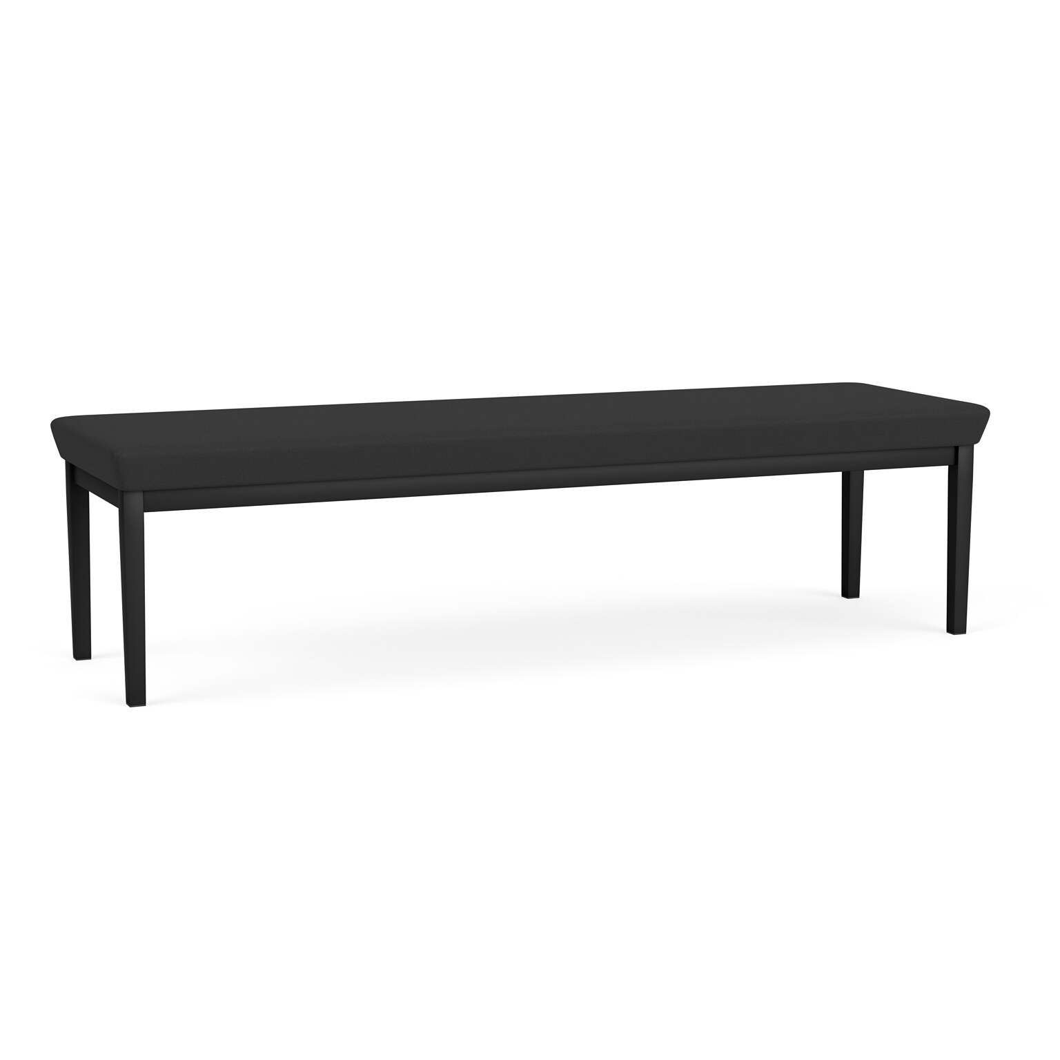 Lesro Amherst Steel Fabric 3-Seat Bench, Open House Graphite/Black (AS3001.SBK-01OHGP)
