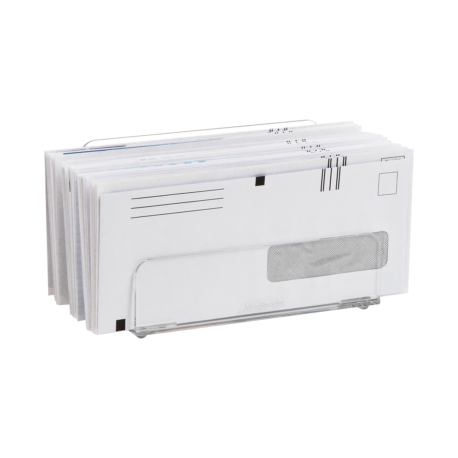 Mind Reader 3-Compartment Acrylic Desk Organizer, Clear (ASORT3-CLR)