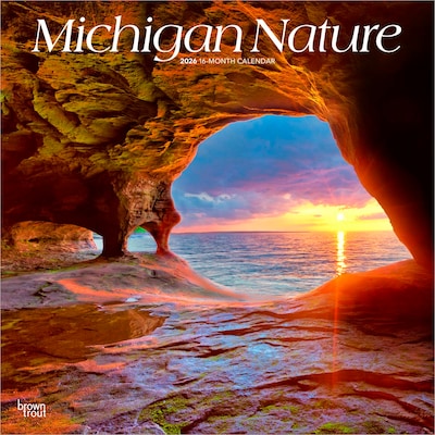 2026 BrownTrout Michigan Nature 12 x 12 Monthly Wall Calendar (9798330704583)