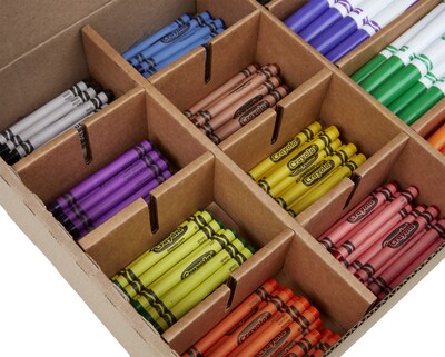 School Smart Large Crayons in Storage Box, Assorted Colors, Pack of 400