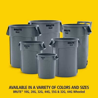 Rubbermaid Brute Outdoor Trash Can, Blue Resin, 44 Gal. (FG264360BLUE)