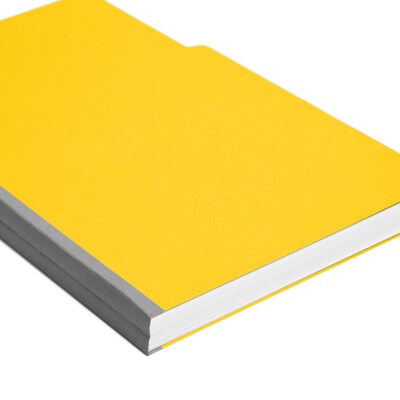 Smead Recycled Heavy Duty File Folder, 1/3-Cut Tab, Assorted, Legal Size, Yellow, 25/Box (22562)