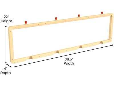 Flash Furniture Bright Beginnings 3-Panel STEAM Wall System, Brown (MK-ME088001-GG)