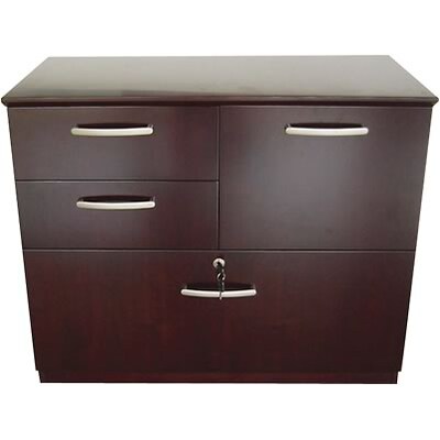 Mayline® Corsica Collection In Sierra Cherry; Combination Lateral File