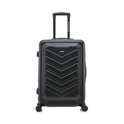 US Army FOX 24" Hardside Suitcase, 4-Wheeled Spinner, TSA Checkpoint Friendly, Black (USLFOX00M-BLK)