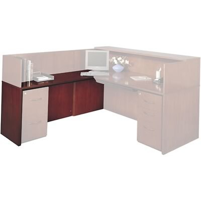 Safco® Corsica Collection In Mahogany; Left Return