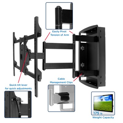 Mount-It! Recessed TV Wall Mount for 32-70" Displays (MI-381)