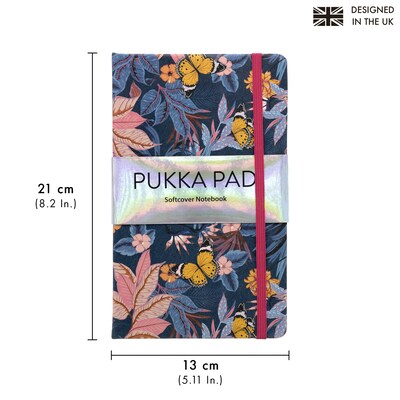 Pukka Pad Bloom Subject Notebooks, Narrow Ruled, Blue, 3/Pack (PUK9491BLM)
