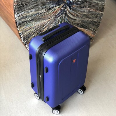 DUKAP Crypto 20" Hardside Carry-On Suitcase, 4-Wheeled Spinner, TSA Checkpoint Friendly, Blue (DKCRY00S-BLU)