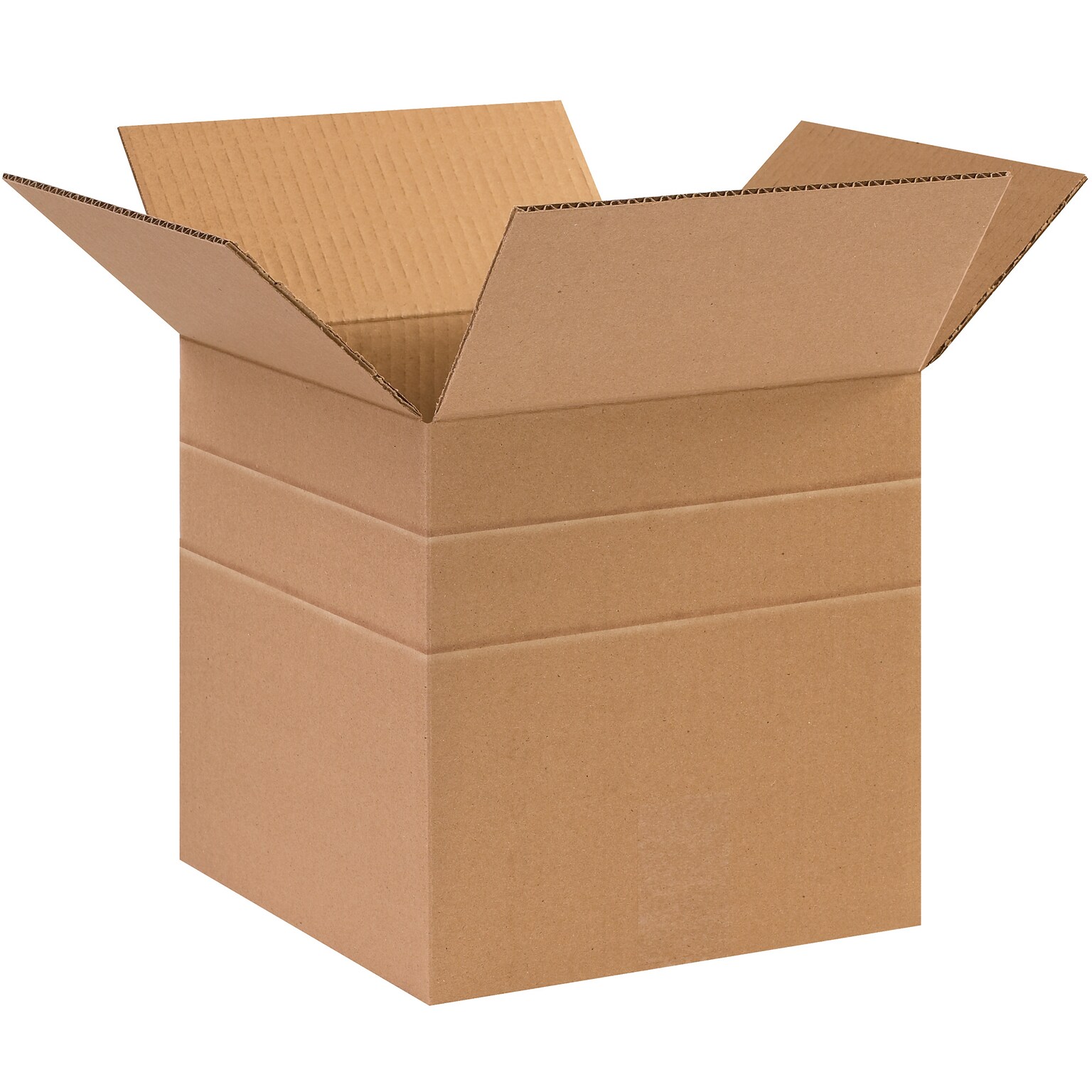 10 x 10 x 10 Multi-Depth Shipping Boxes, 25/Bundle (MD101010)
