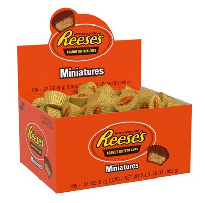 Reeses Peanut Butter Cups, Miniatures, 0.31 oz, 105-count