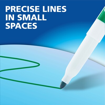 Expo Dry Erase Markers, Fine Tip, Blue, 12/Pack (86003)