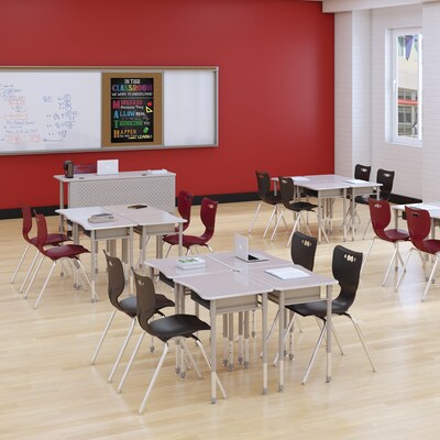 MooreCo Astute 26"W Rectangle Student Desk, Grey Nebula, 2/Pack (59083)