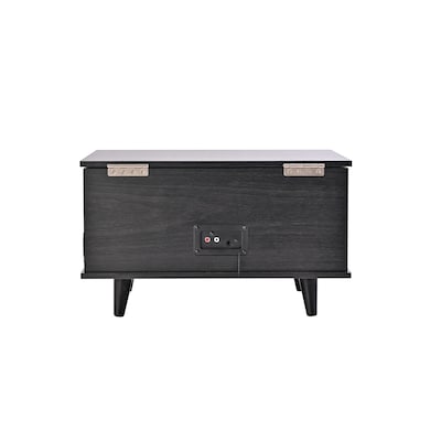 Victor Monroe Retro 8-in-1 Turntable Record Player and Entertainment Center with Bluetooth and Built in Speakers, Graphite