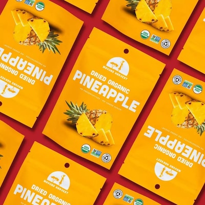 Mavuno Harvest Gluten Free Organic Dried Pineapple Fruit Snacks, 2 oz., 6 Bags/Pack (MAHW-PA26PK)