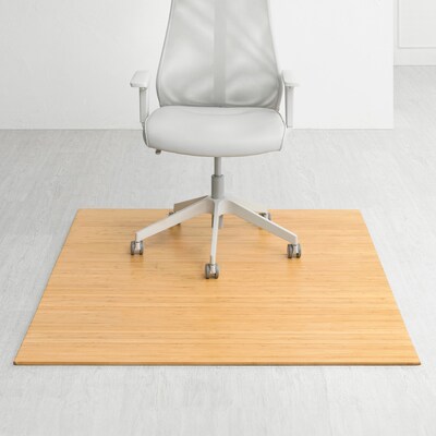 Anji Mountain Deluxe Bamboo Carpet & Hard Floor Chair Mat, 42 x 48, Natural (AMB24034W)