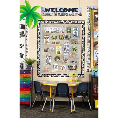 Teacher Created Resources Go Wild Animals Welcome Banner, 8" x 39", 6 Packs/Bundle (TCR6836-6)