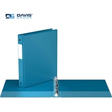 Davis Group Premium Economy 1 3-Ring Non-View Binders, Turquoise Blue, 6/Pack (2311-52-06)