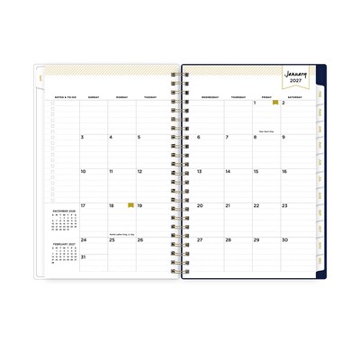 2027 Blue Sky Day Designer Meadow Blue 5" x 8" Calendar Year Weekly & Monthly Planner, Plastic Cover, Blue (147224-27)
