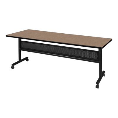 Regency Kobe Flip-Top Training Nesting Table w/ Modesty Panel, 72 x 30, Noble Oak (MKFTM7230NO)