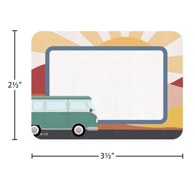 Teacher Created Resources Moving Mountains Road Trip School Name Tags, 3.5" x 2.5", 36/Pack, 6 Packs/Bundle (TCR9235-6)