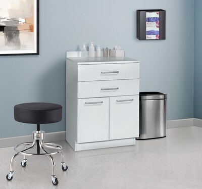 Viva Comfort 36"H x 24"W Exam Room Medical Cabine, 2-Drawers, Gray (ADIME902-24-GRY)