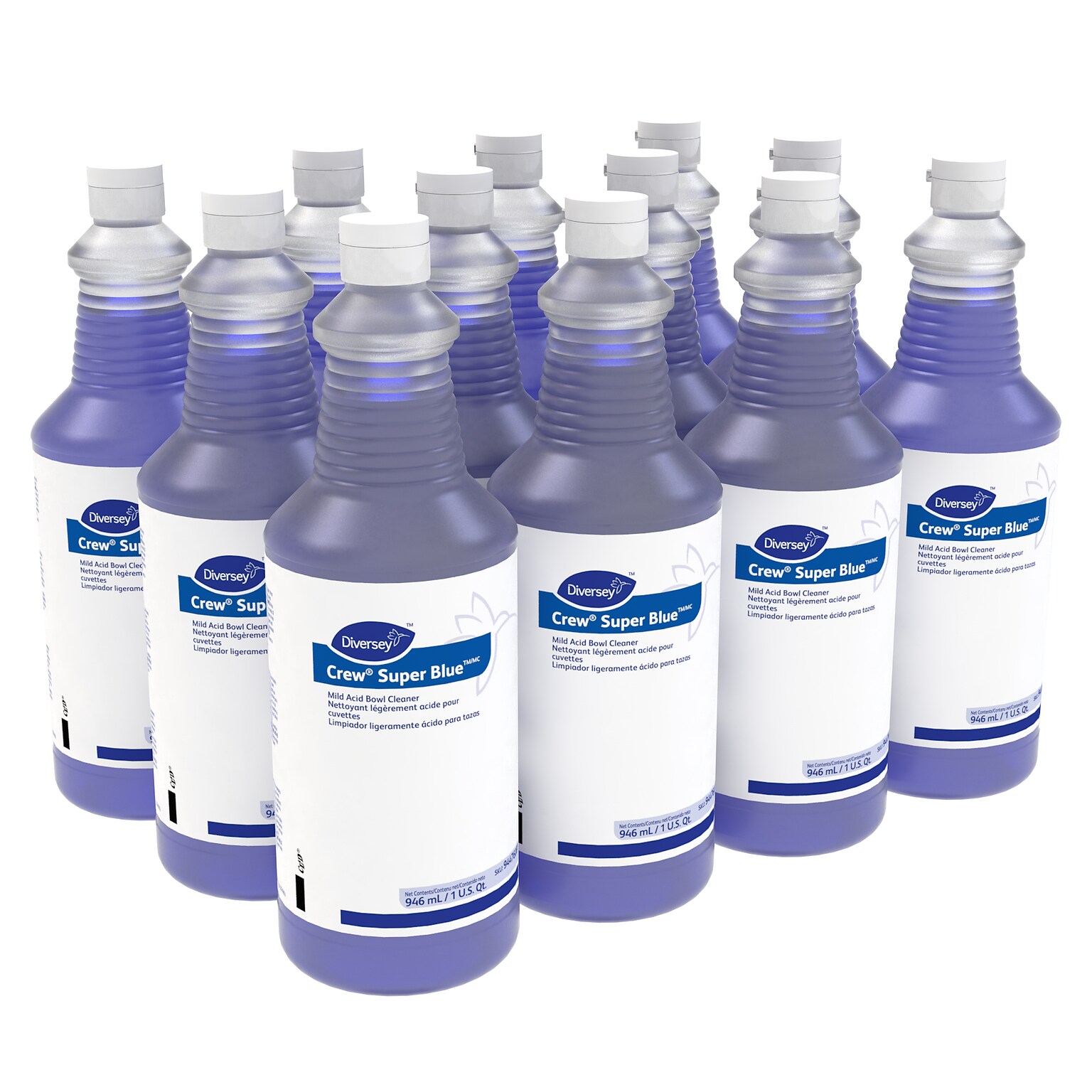 Crew Super Blue Spray Mild Acid Bowl Cleaner, Citrus Scent, 32 oz., 12/Carton (94476081)