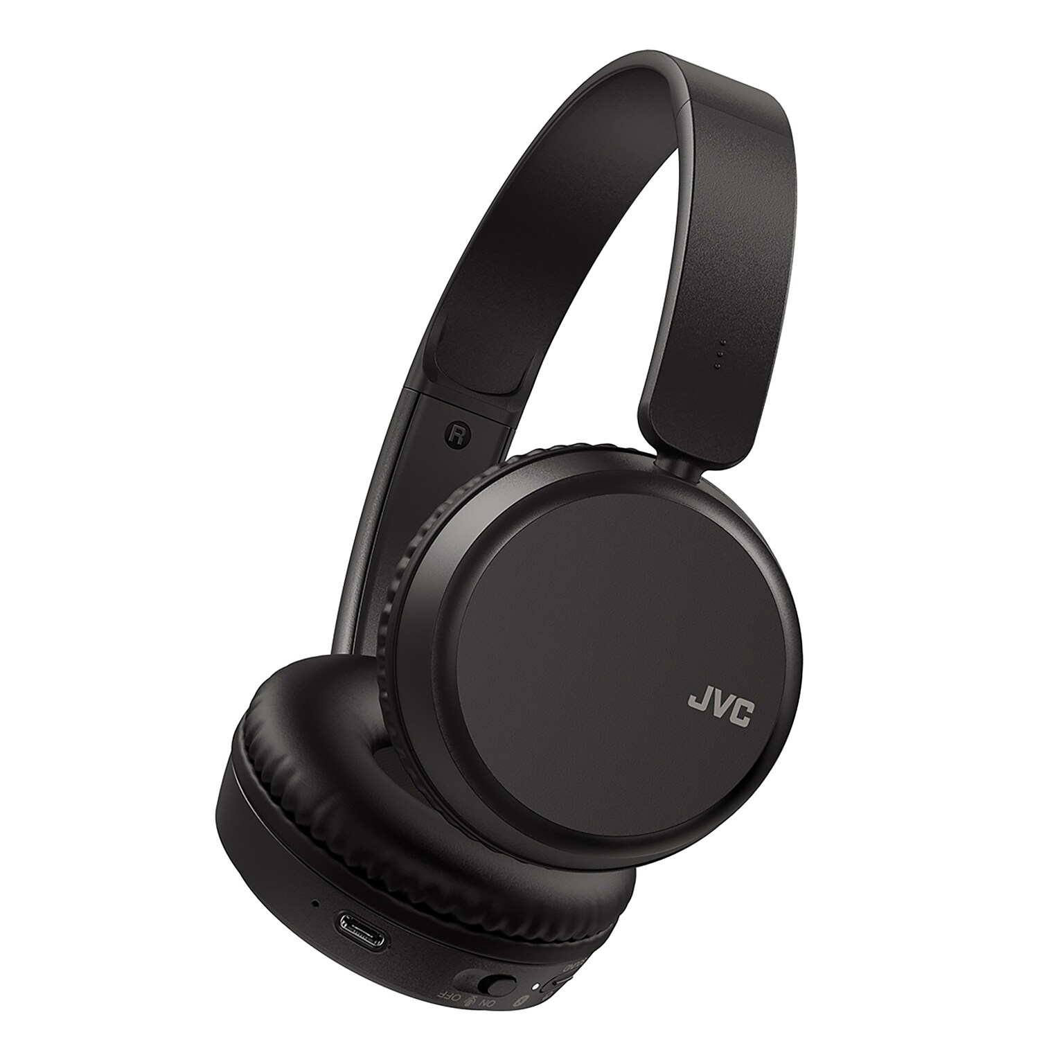 JVC Wireless On-Ear Foldable Headphones, Bluetooth, Black (JVCHAS36WB)