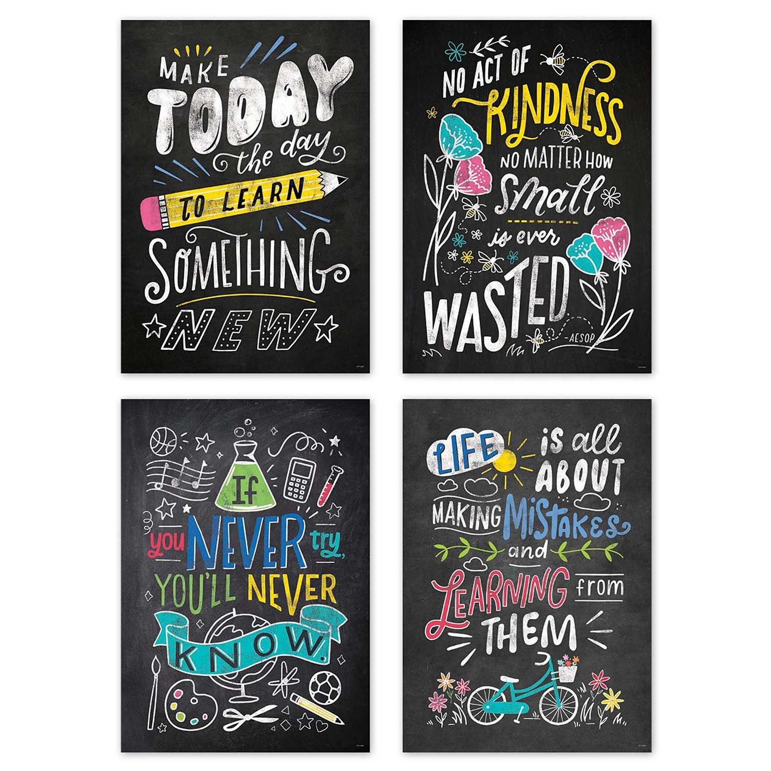 Creative Teaching Press Colorful Inspiration Inspire U 4-Poster Pack (CTP10848)