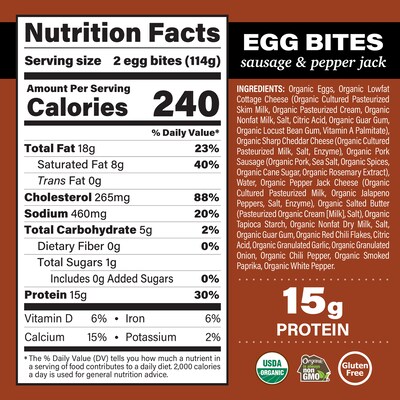 Organic Valley Egg Bites Variety Pack, 4oz, 6/Carton (600-03001)