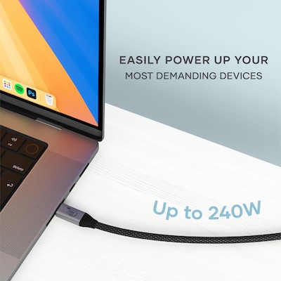 Satechi USB4 V2 Pro 3.59' USB-C Data & Power Cable, Male to Male, Black (ST-YU4120K)