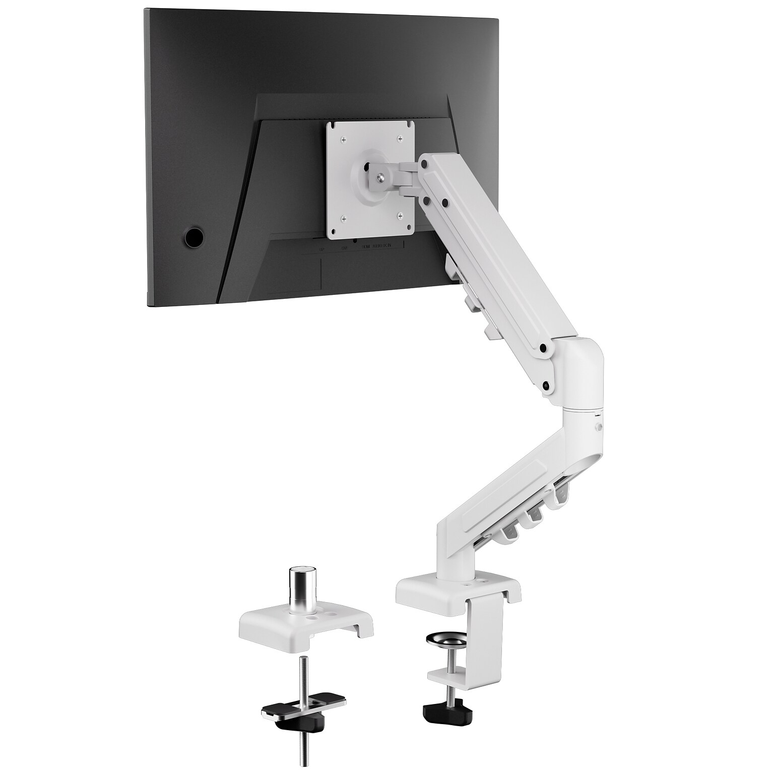 FlexiSpot MA1 Single Adjustable Arm, Up to 32 Monitor, White (MA1W-S-DP)