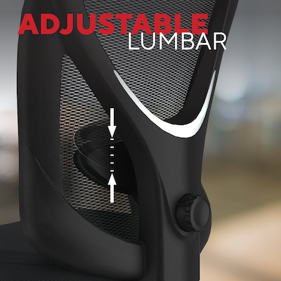 Quill Brand® Carder Mesh Back Fabric Computer and Desk Chair, Black (24115-CC)