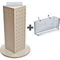Azar Displays 13H x 4W x 4D Pegboard Counter Gift Card Holder Almond