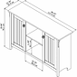 Bush Furniture Salinas Accent Storage Cabinet with Doors, Cape Cod Gray (SAS147CG-03)