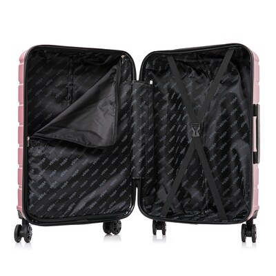 InUSA Trend Plastic 3-Piece Luggage Set, Rose Gold (IUTRESML-ROS)