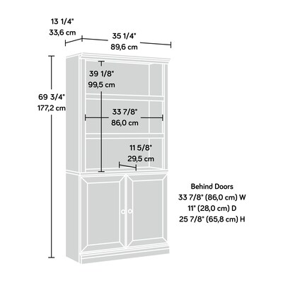 Sauder Select 70"H 5-Shelf Bookcase, Estate Black (426412)