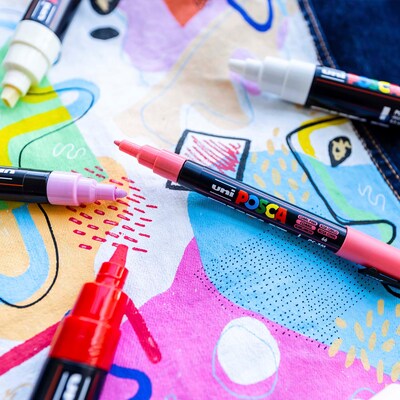 POSCA PC-3M Water Based Paint Marker, Fine Bullet Tip, Silver, 3/Pack (UBCPC3MSILVER-3)