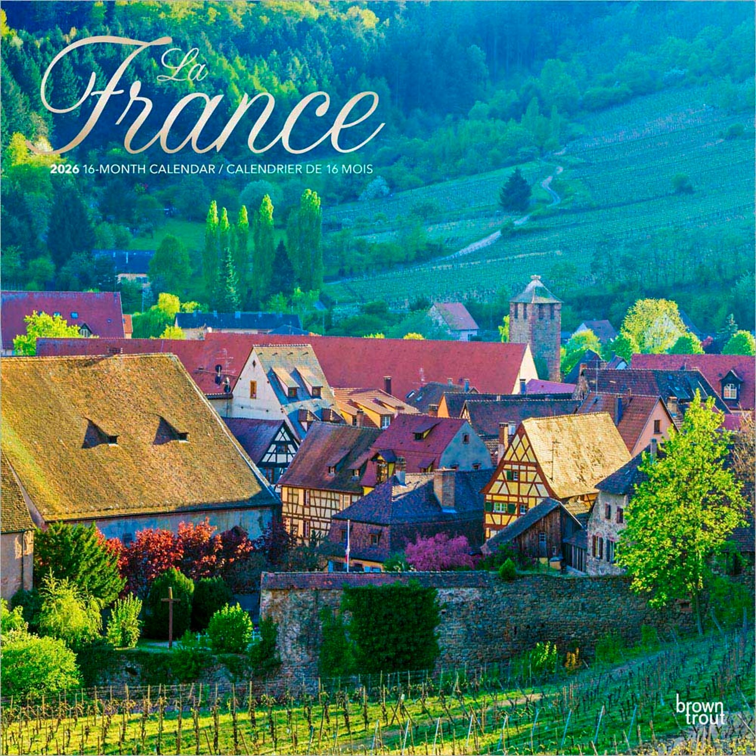 2026 BrownTrout France 12 x 12 Monthly Wall Calendar (9798330703289)