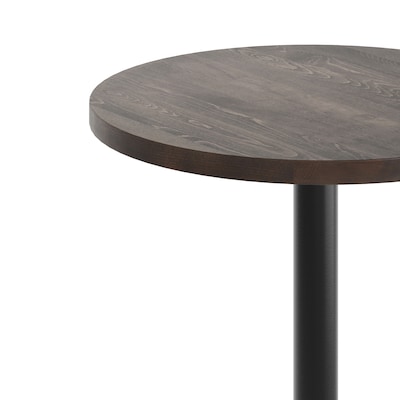 Flash Furniture Bennett 30" Round Wooden Commercial Indoor Table, Dark Brown Top/Black Base (GSFRD30DBTR18)