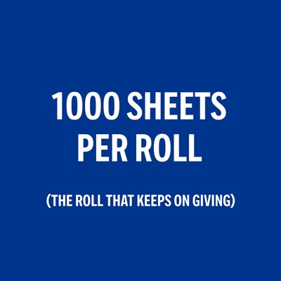 Perk™ Septic Safe Toilet Paper, 1-ply, White, 1000 Sheets/Roll, 20 Rolls/Pack (PK55153)