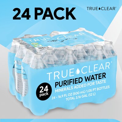 True Clear™ Purified Bottled Water, 16.9 fl. oz. Bottles, 24/Carton (TC54594)