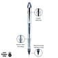 uni-ball Vision Elite BLX Rollerball Pens, Bold Point, 0.8mm, Blue/Black Ink (61232)